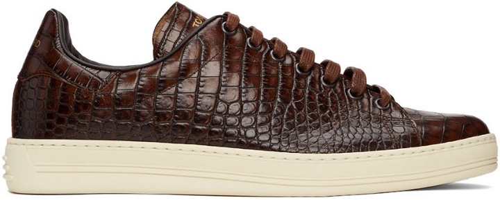 Photo: TOM FORD Brown Warwick Sneakers