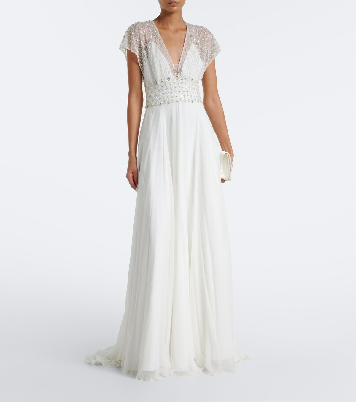 Jenny Packham Bridal Momento tulle and silk chiffon gown