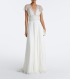 Jenny Packham Bridal Momento tulle and silk chiffon gown