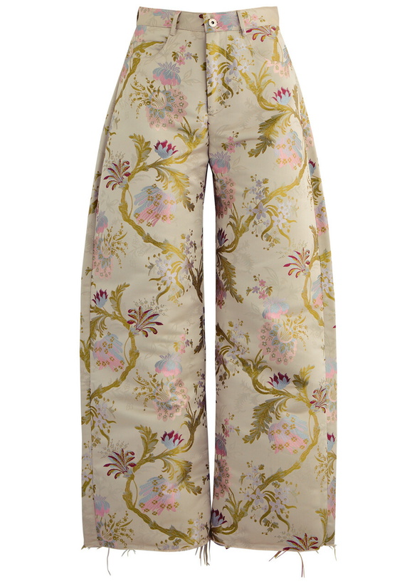 Photo: Marques' Almeida Floral Brocade Wide-leg Trousers Multicoloured