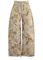 Marques' Almeida Floral Brocade Wide-leg Trousers Multicoloured