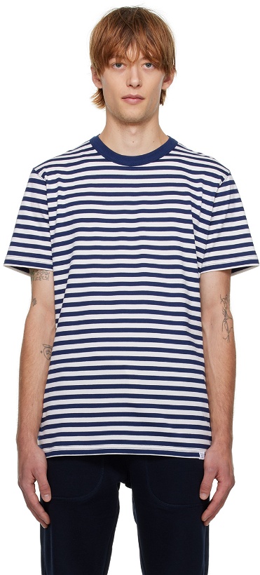Photo: NORSE PROJECTS Navy & White Niels Classic Stripe T-Shirt