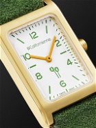 laCalifornienne - Daybreak Automatic 36mm Gold-Plated and Suede Watch, Ref. No. DB-21