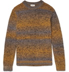 Acne Studios - Kamal Space-Dyed Striped Mélange Knitted Sweater - Men - Yellow