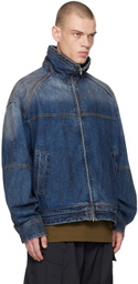 Juun.J Indigo Zip Denim Jacket