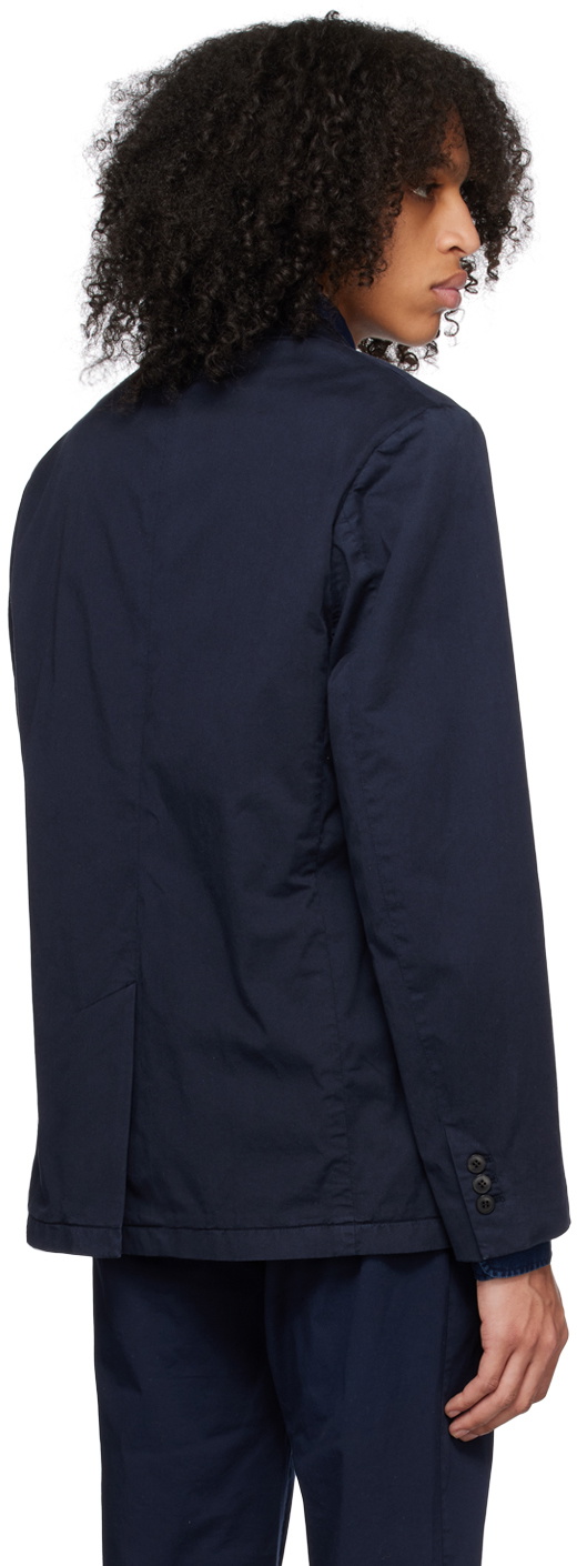 Sunspel Navy Unstructured Blazer
