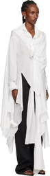 YOHJI YAMAMOTO White Draped Blouse