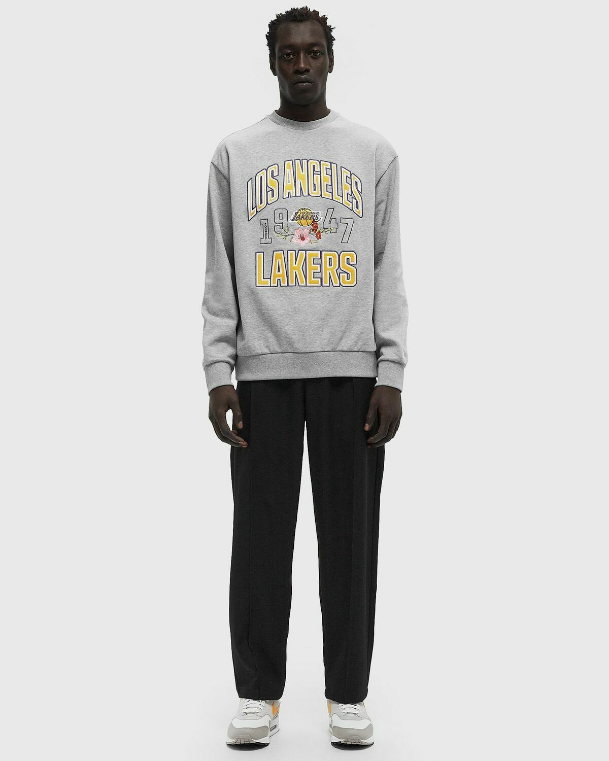 New Era NBA FLORAL OS CREW LOS ANGELES LAKERS Grey Mens Sweatshirts/Team Sweat