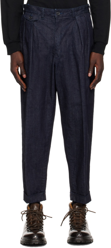 Photo: BEAMS PLUS Indigo 2 Pleats Jeans