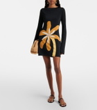 Cala de la Cruz Maisha floral jersey minidress