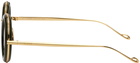 Loewe Gold & Green Round Sunglasses