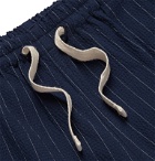 Howlin' - Holiday Pinstriped Cotton-Blend Seersucker Drawstring Shorts - Blue
