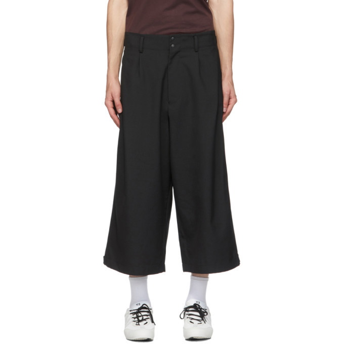 Photo: Y-3 Black Wool Classic Winter Wide Trousers