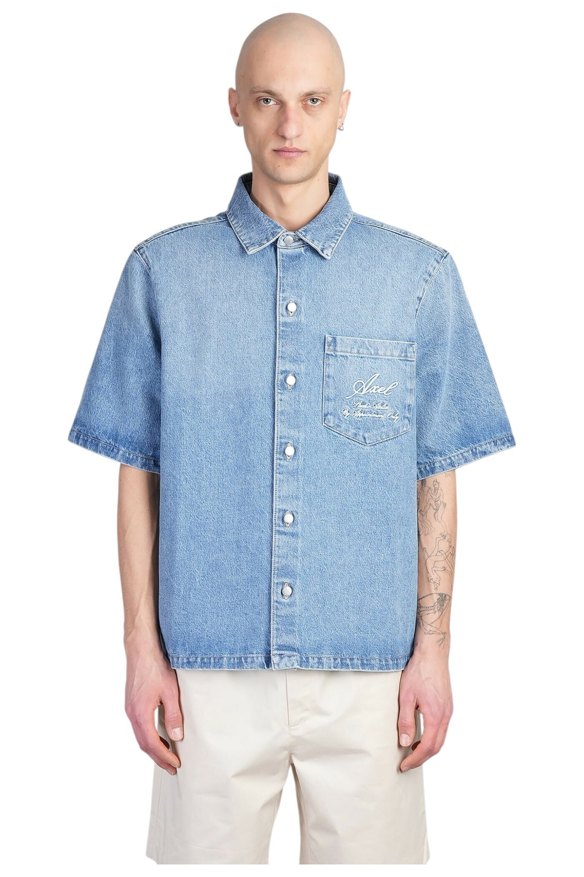 トップス Fatigue Shirt - Denim Twill Shirting Airy Organic Cotton Twill Classic Collar Shirt | EILEEN FISHER