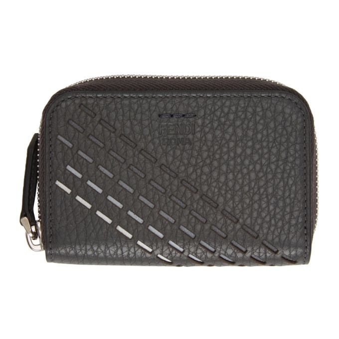 Photo: Fendi Grey Small Degrade Zip-Around Wallet