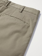 INCOTEX - Cotton-Blend Twill Shorts - Green - IT 46