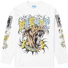 MARKET Men's Warped Beware Long Sleeve T-Shirt in White