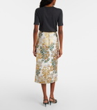 Carolina Herrera Floral jacquard midi skirt