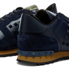 Valentino Men's Tonal Rockrunner Sneakers in Navy