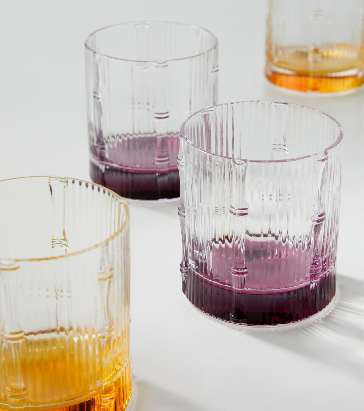 La DoubleJ Bamboo set of 2 crystal tumblers