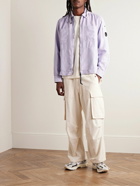 C.P. Company - Logo-Appliquéd Cotton and Linen-Blend Twill Jacket - Purple