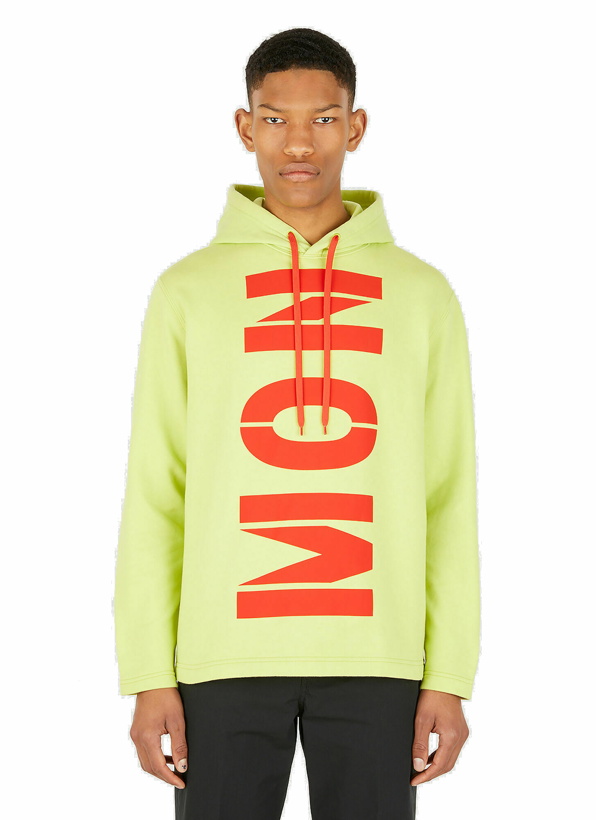 Photo: Logo Print Hooded Sweatshirt in Yellow