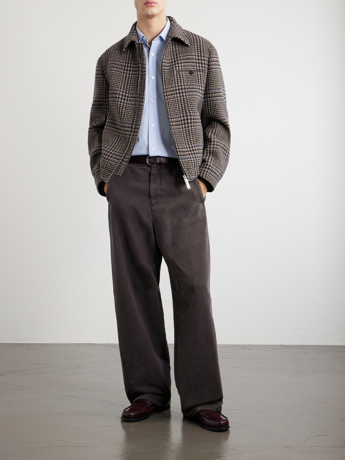 Slowear - Montedoro Il Primo Checked Stretch-Wool Blouson Jacket - Brown