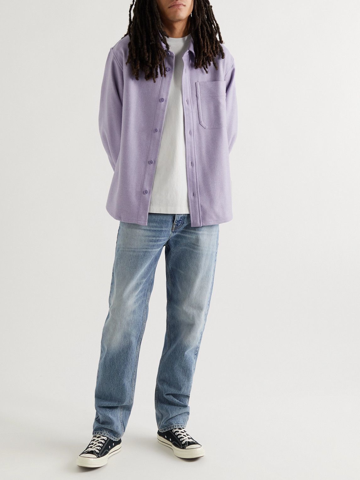 A.P.C. - Basile Wool-Blend Overshirt - Purple A.P.C.