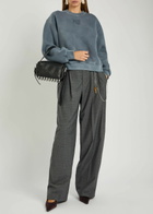 Alexanderwang.t Logo Cotton-blend Sweatshirt Blue