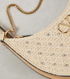 Valentino Garavani VLogo Signature raffia-effect shoulder bag