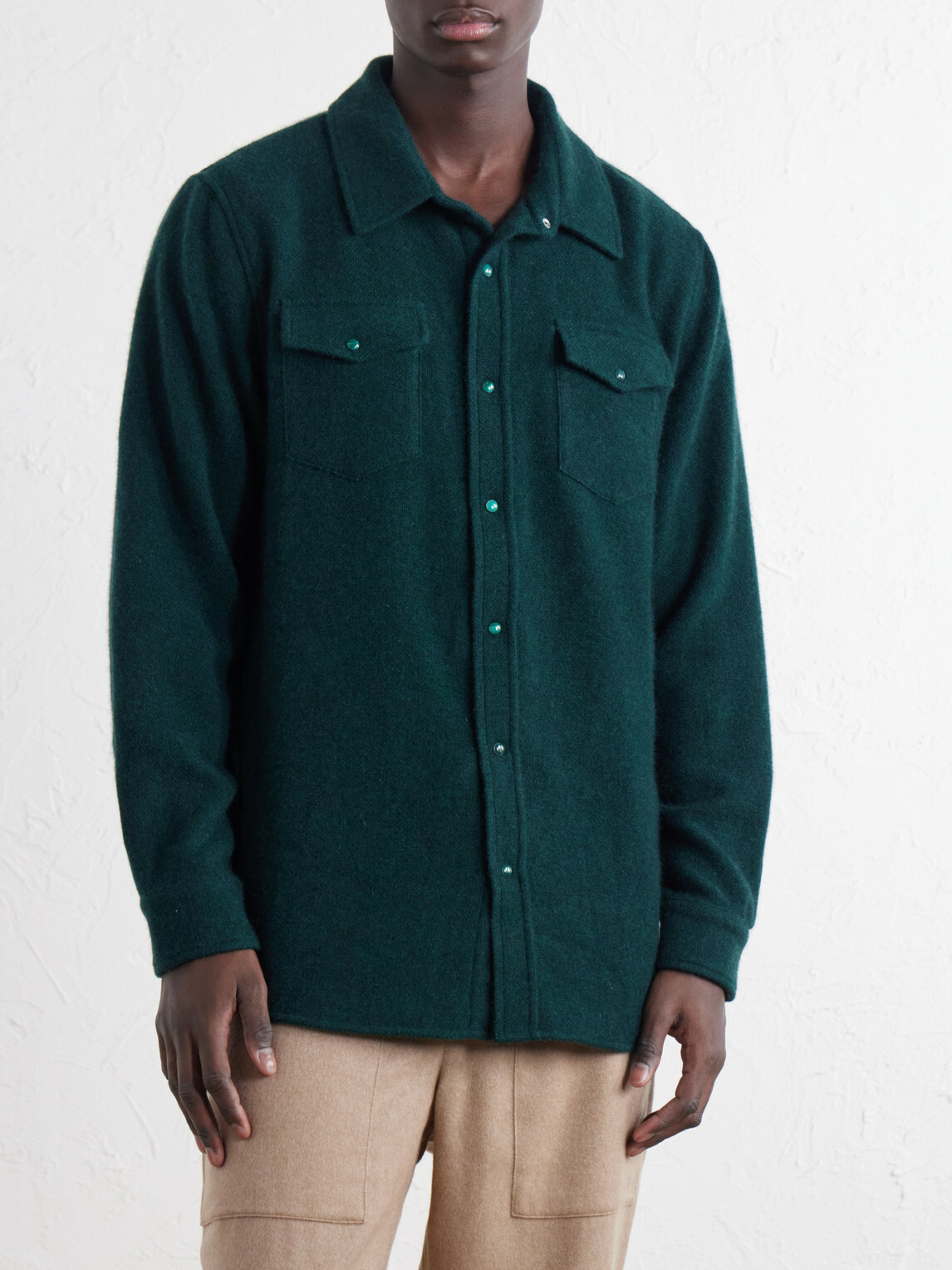 God's True Cashmere - Cashmere Shirt - Green