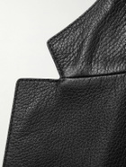 Brioni - Slim-Fit Full-Grain Leather Blazer - Black