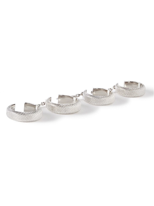 Photo: Givenchy - Lock Set of Four Silver-Tone Rings - Silver