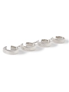 Givenchy - Lock Set of Four Silver-Tone Rings - Silver