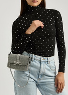 Self-portrait Micro Crystal-embellished top Handle bag - Silver - One Size