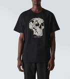 Alexander McQueen Skull embroidered cotton jersey T-shirt