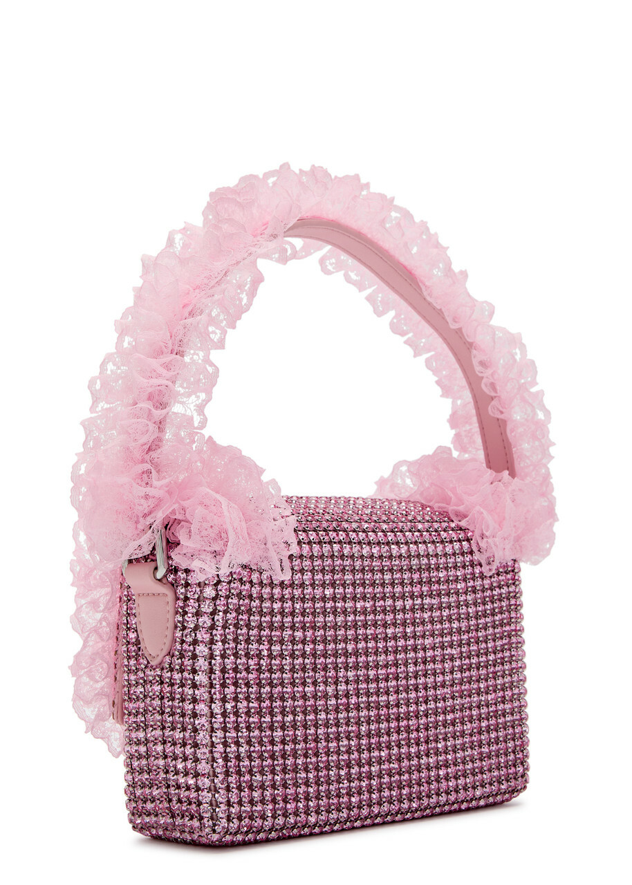 Self-portrait X Christopher Kane Lace and Crystal-embellished top Handle bag - Pink - One Size