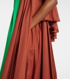 Loewe Pleated asymmetric midi dress