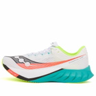 Saucony Men's Endorphin Pro 4 Sneaker in White/Mutant
