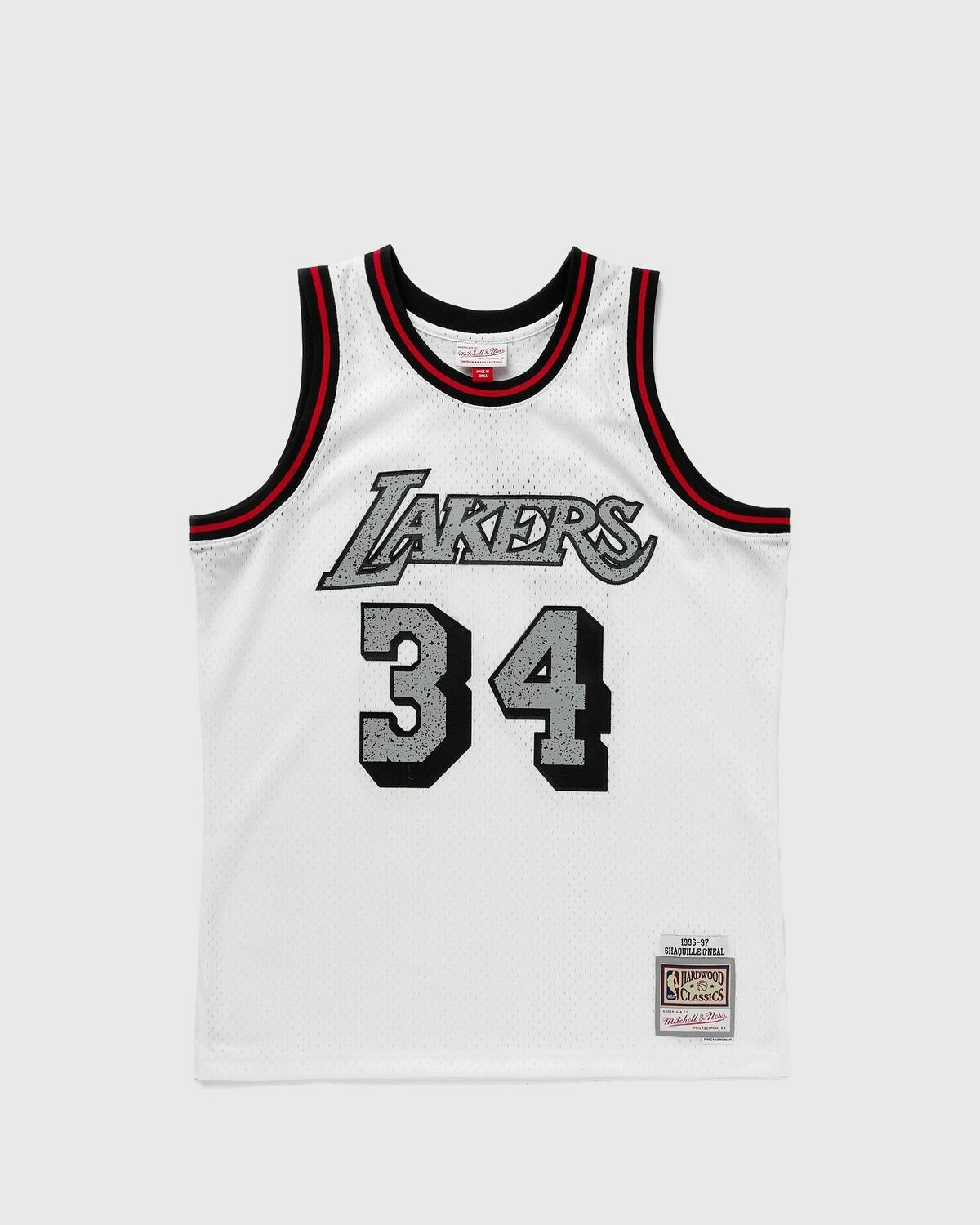 Mitchell & Ness Nba Cracked Cement Swingman Jersey Lakers 1996 97 Shaquille O'neal #34 White - Mens - Jerseys