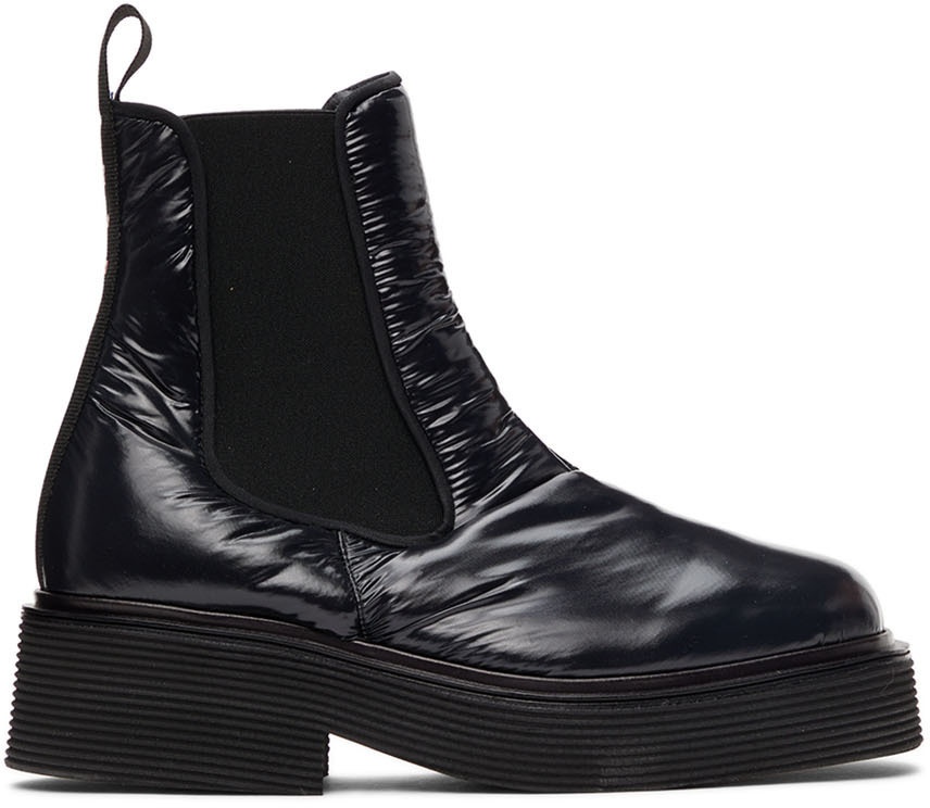 Photo: Marni Black Padded Chelsea Boots