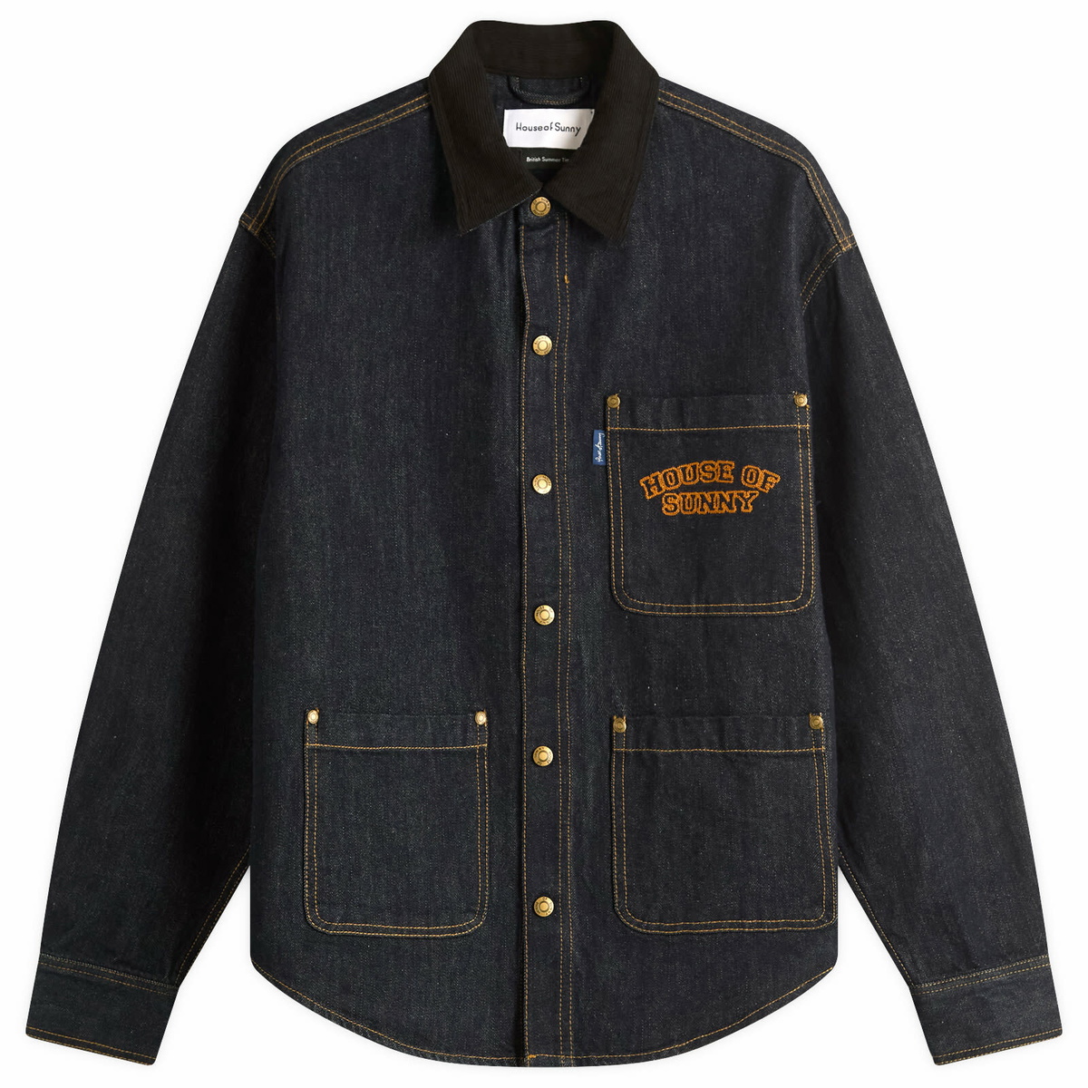House Of Sunny Women's Chainstitch Shirt in Indigo