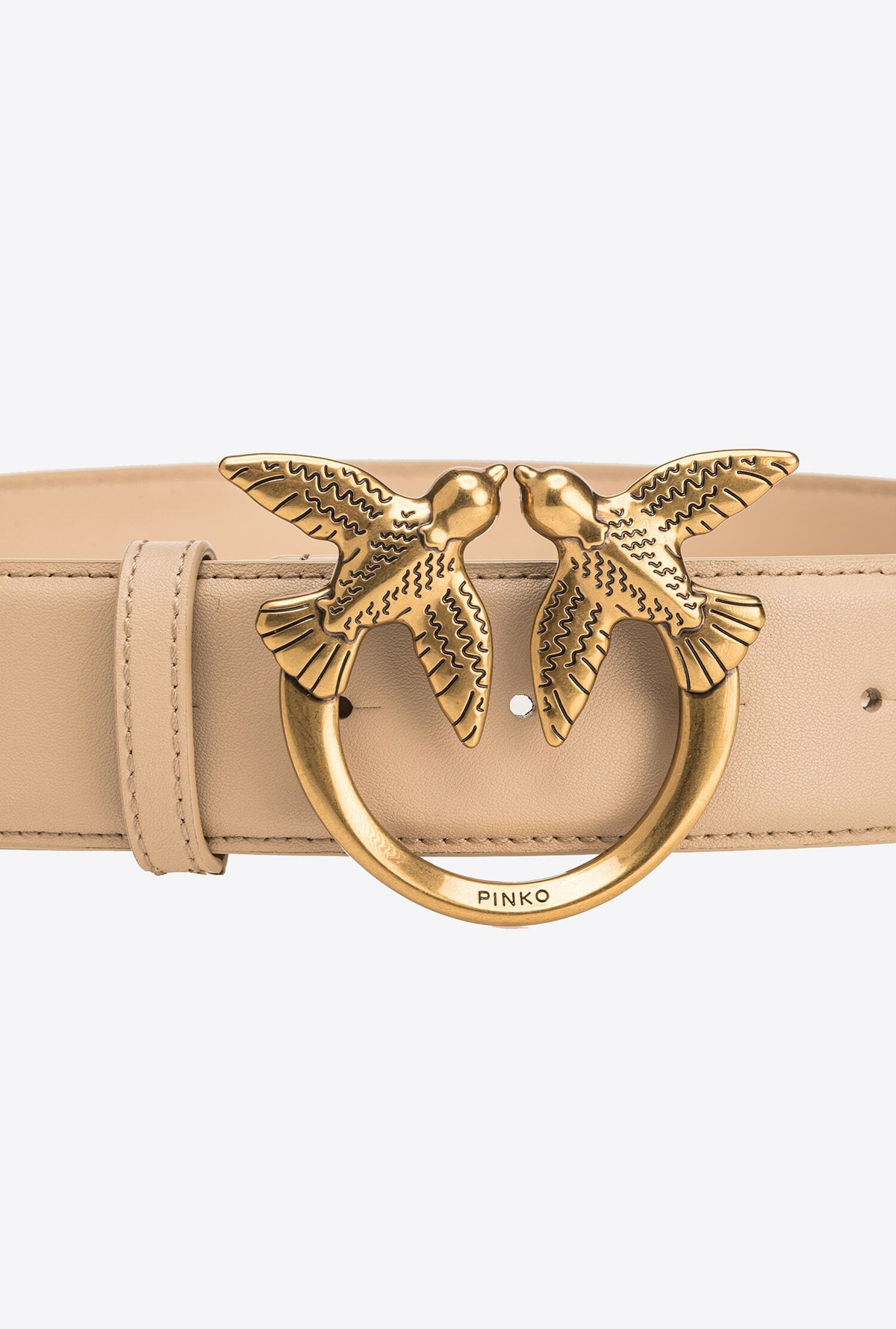 Love Birds Slim Leather Belt