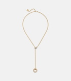 Shay Jewelry Orbit Lariat 18kt gold necklace with diamonds