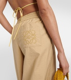 Loewe - Anagram cropped cotton-blend pants