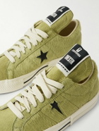 DRKSHDW by Rick Owens - Converse One Star Leather-Trimmed Calf Hair Sneakers - Green