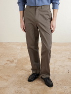 Dunhill - Straight-Leg Cotton-Twill Chinos - Brown