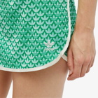 Adidas Women's Adicolor High Waist Monogram Short in Green