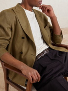 PIACENZA 1733 - Silk and Linen-Blend T-Shirt - Neutrals