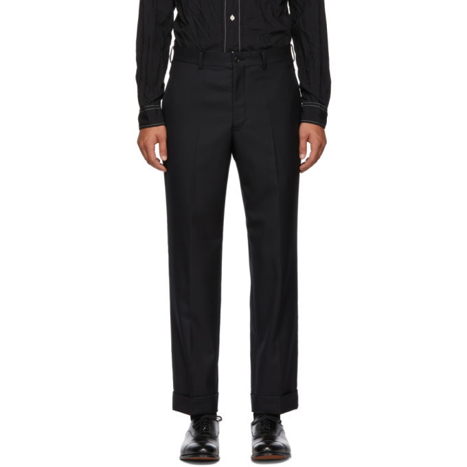 Photo: Comme des Garcons Homme Deux Black Tasmania Wool Trousers